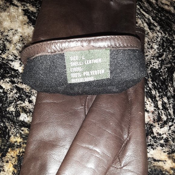 3M Thinsulate Accessories Thinsulate Womens Brown Leather Gloves